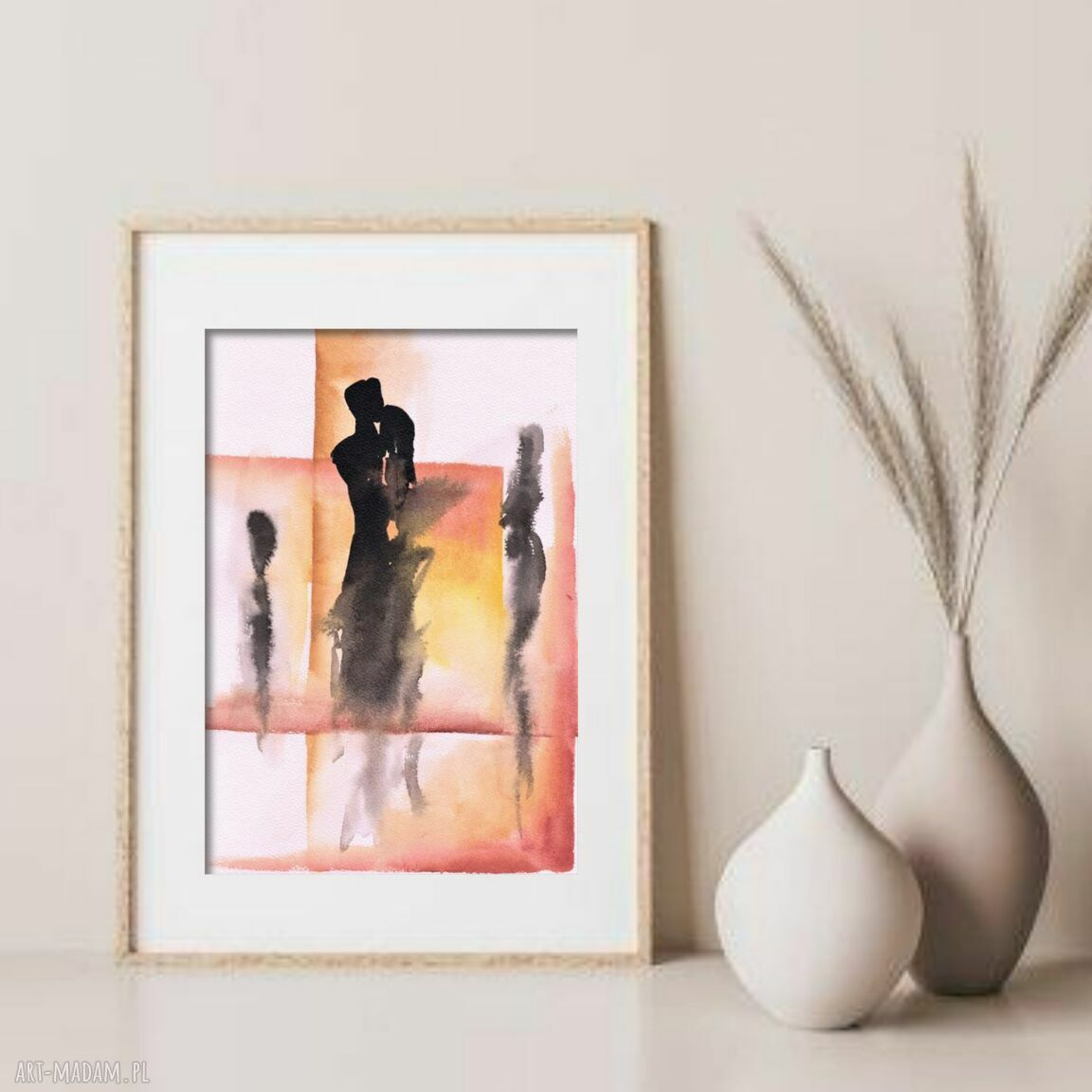 Autorska akwarela z cyklu „Razem” 21x30 cm