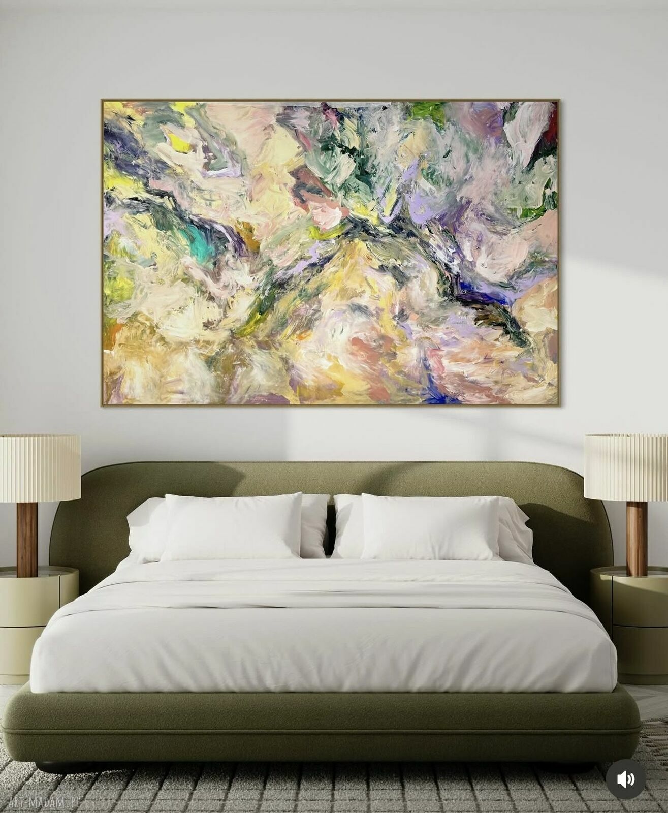 Obraz autorski ręcznie malowany 115x160 cm - abstrakcja na płótnie (akryl)