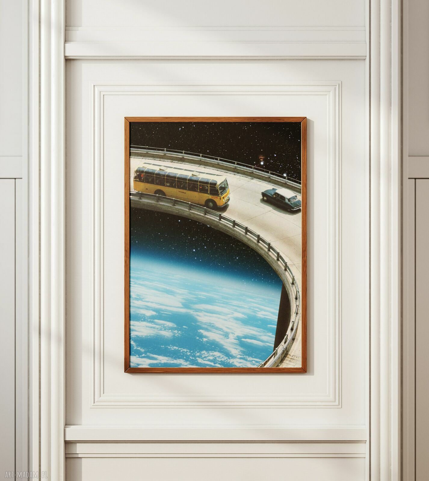 Plakat Autostrada - Kolaż Fine Art Dapidoka (retro vintage kosmos)