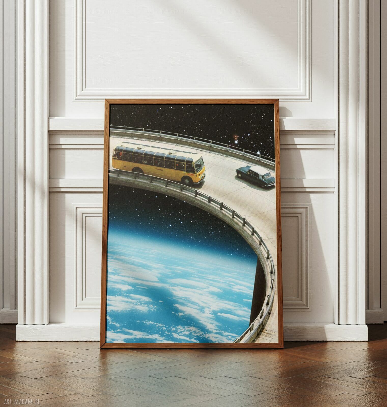 Plakat Autostrada - Kolaż Fine Art Dapidoka (retro vintage kosmos)