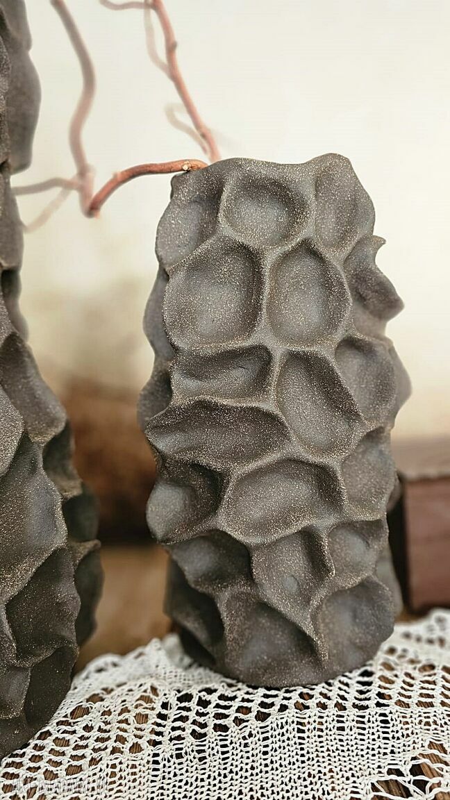 Azon ceramiczny - brązowy wazon handmade z surowej gliny