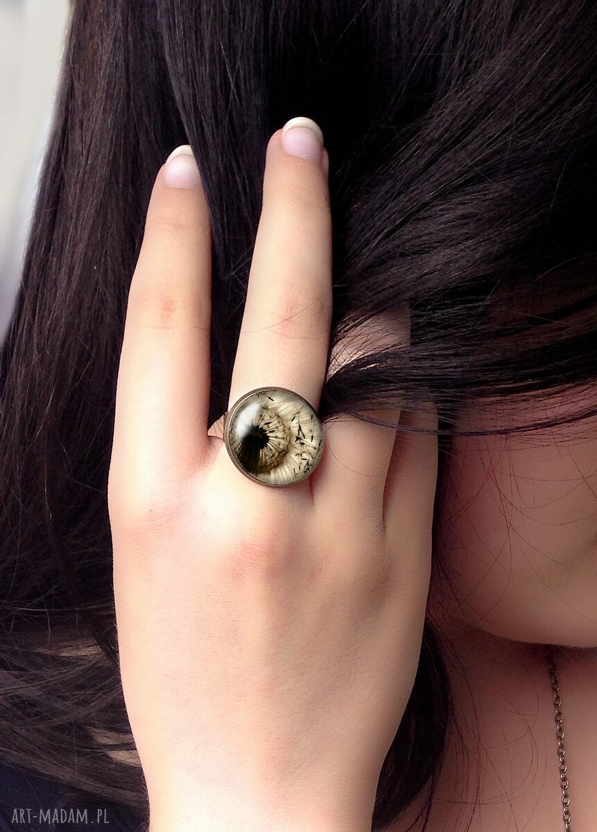 kolczyki: Azteckie paski Pierścionek regulowany hand made