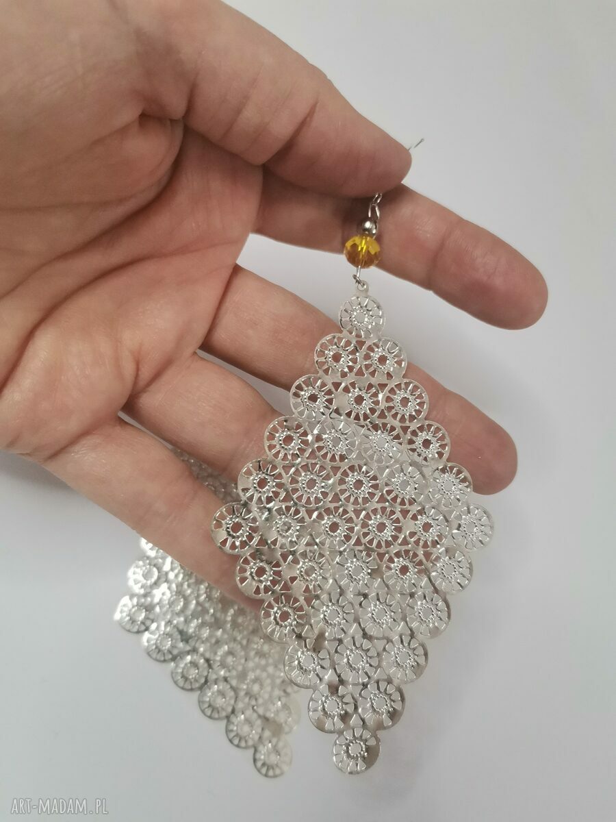 Kolczyki ażurowe Box x1 - lekkie, długie i ekscentryczne boho folk