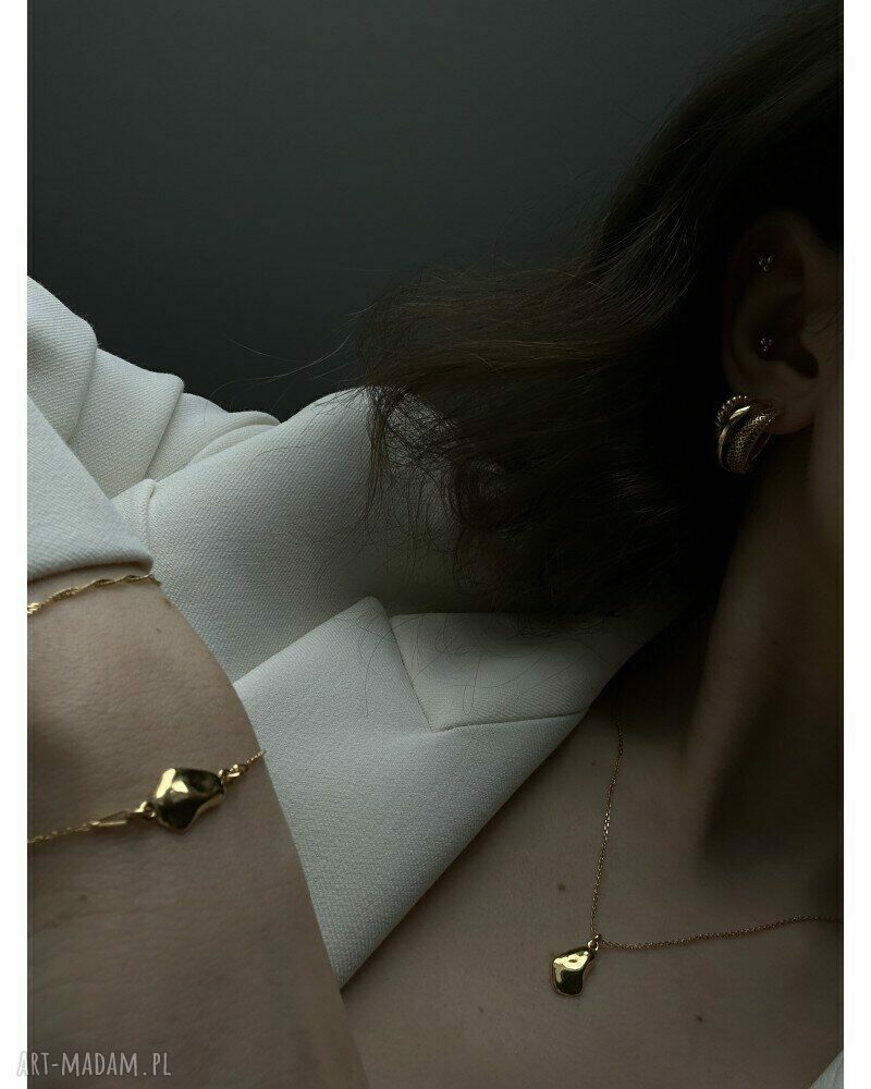 kolczyki: Ażurowe kolczyki z różowego złota Ręcznie zrobione