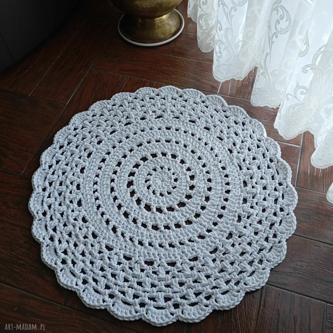 Dywan ażurowy ze sznurka bawełnianego 80 cm