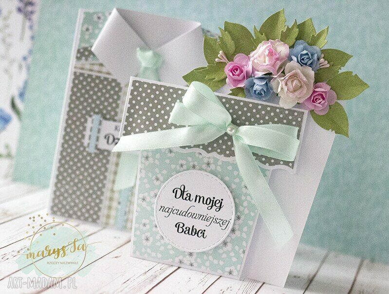Komplet kartek na Dzień Babci i Dziadka - scrapbooking handmade