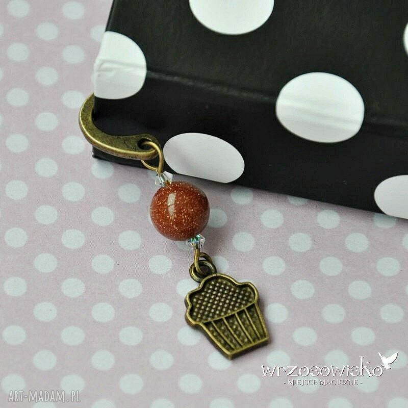 Babeczka zakładka do książki Handmade