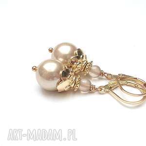 bąbelki beige -pearls 04-04-18 - kolczyki