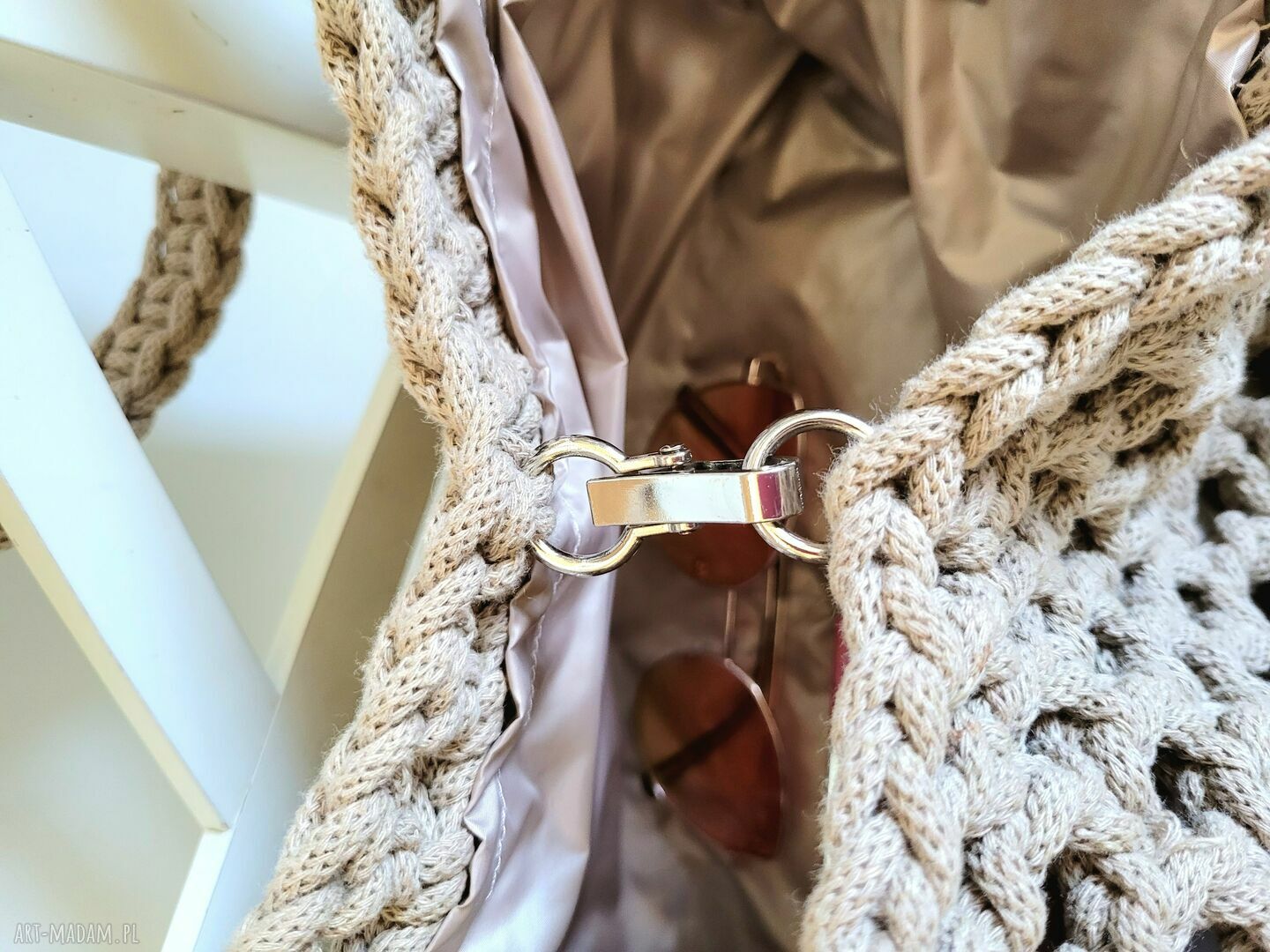 Szydełkowa torba Market Bag - piaskowa beżowa na zakupy