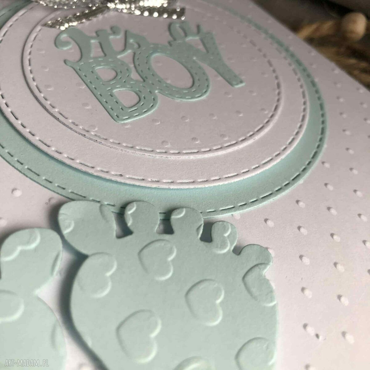 Baby Shower - oczekiwanie na maleństwo. Kartka z kopertą dla chłopczyka