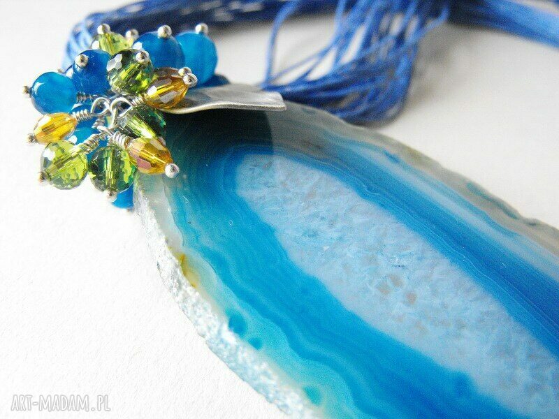 Back to the blue lagoon - naszyjnik z agatem