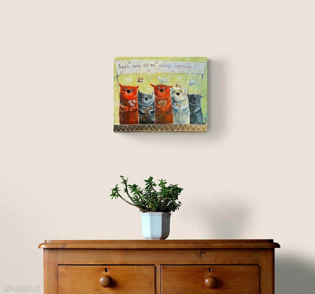Bądź sobą, nie ma nikogo lepszego - obraz giclee na płótnie Canvas