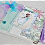 turkusowe scrapbooking albumy bajecznik z wróżką