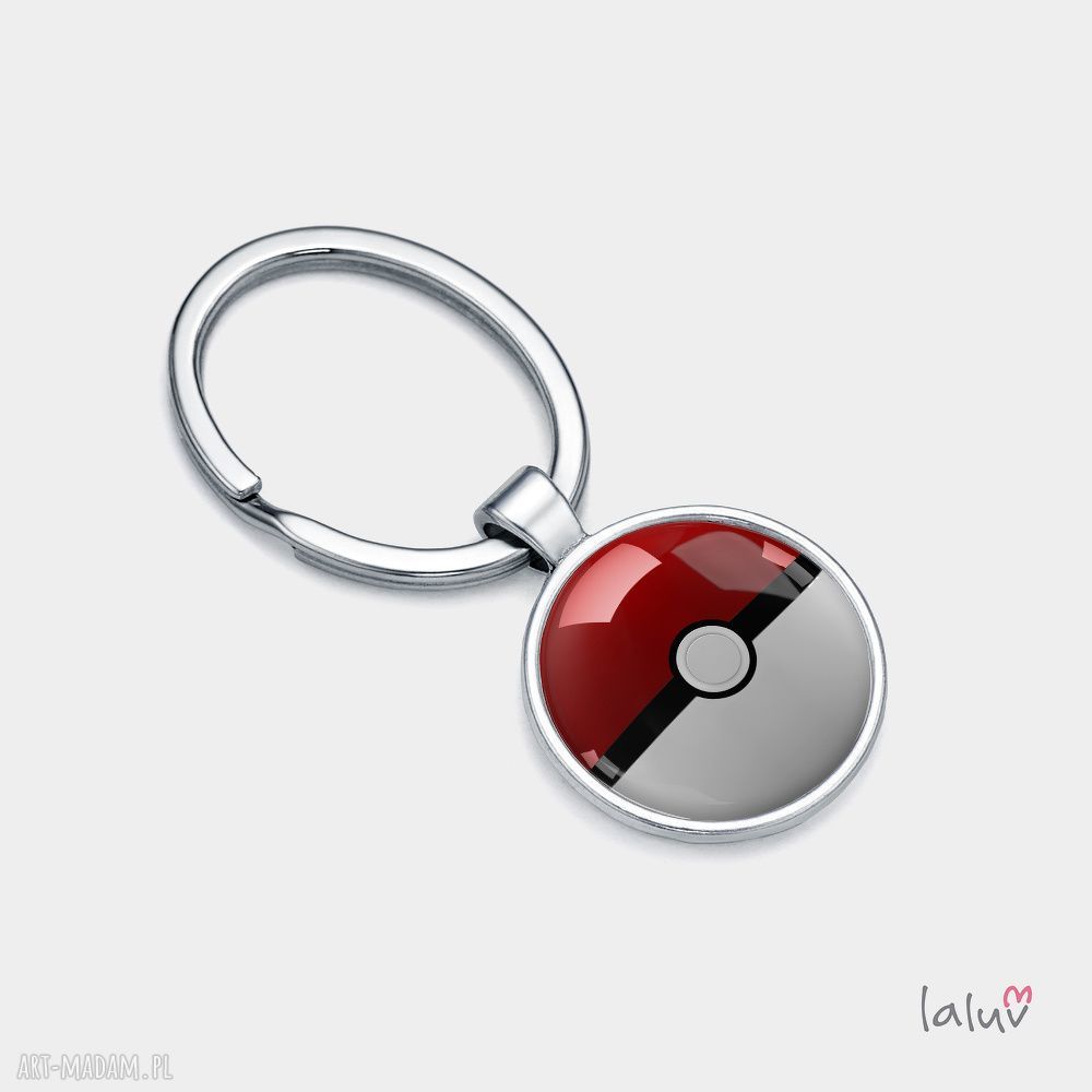 Brelok do kluczy Pokeball - prezent dla fanki Pokemon, ręcznie wykonany