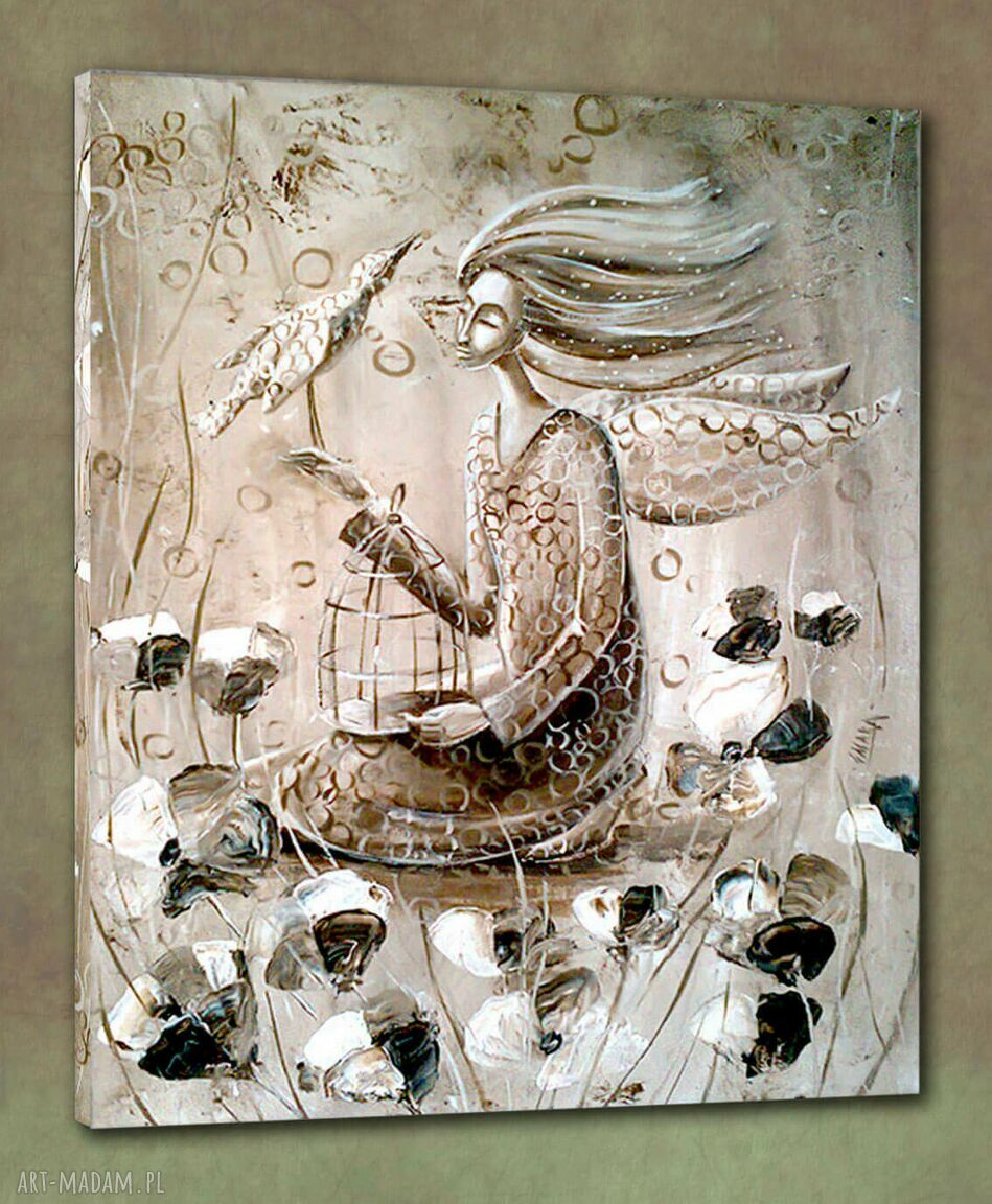 Bajki białego ptaka. Obraz Giclee na płótnie canvas