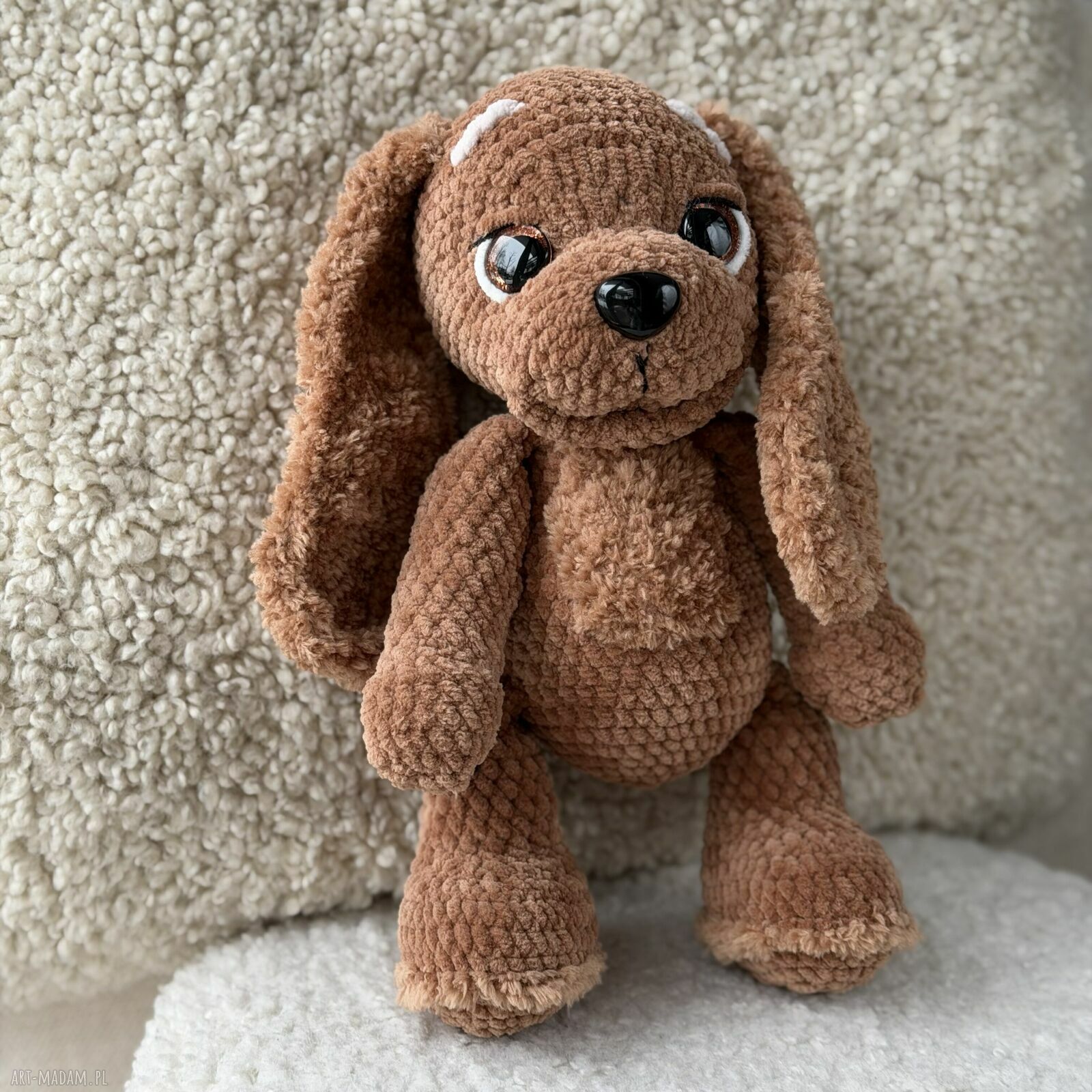 Bajkowy piesek Bruno - ręcznie robiona przytulanka 30 cm