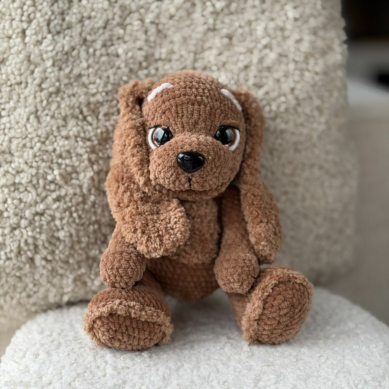Bajkowy piesek Bruno - ręcznie robiona przytulanka 30 cm