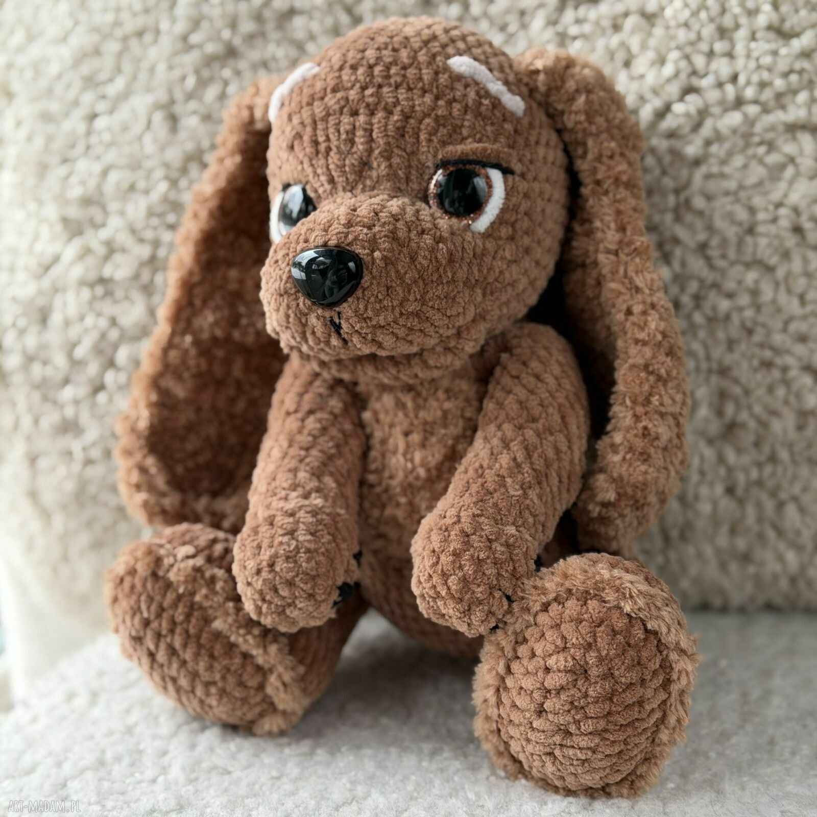 Bajkowy piesek Bruno - ręcznie robiona przytulanka 30 cm