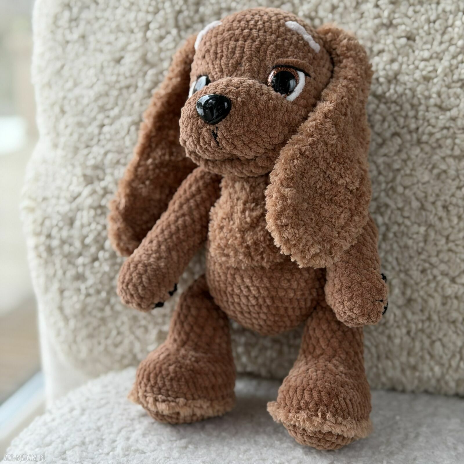Bajkowy piesek Bruno - ręcznie robiona przytulanka 30 cm