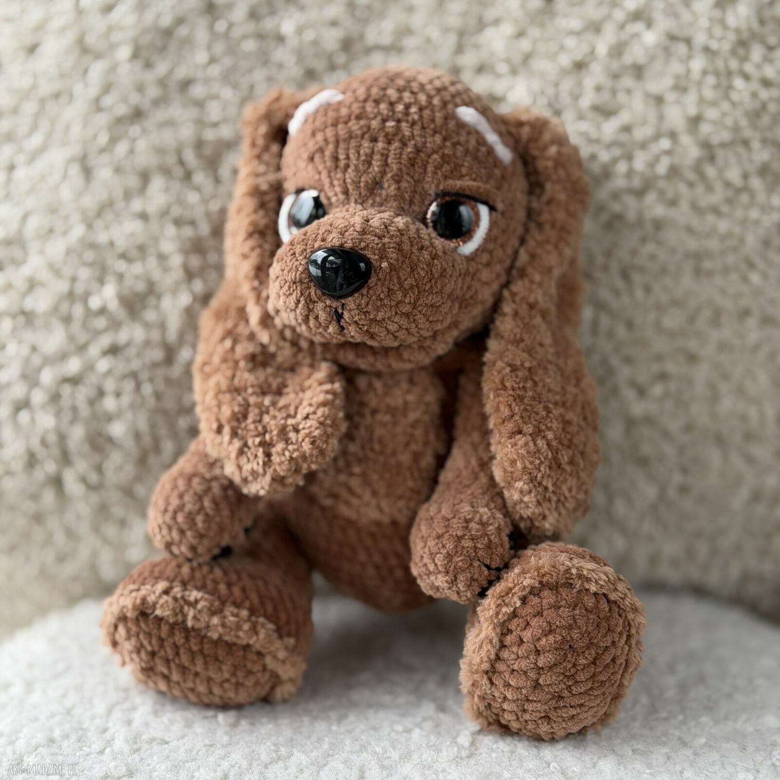 Bajkowy piesek Bruno - ręcznie robiona przytulanka 30 cm
