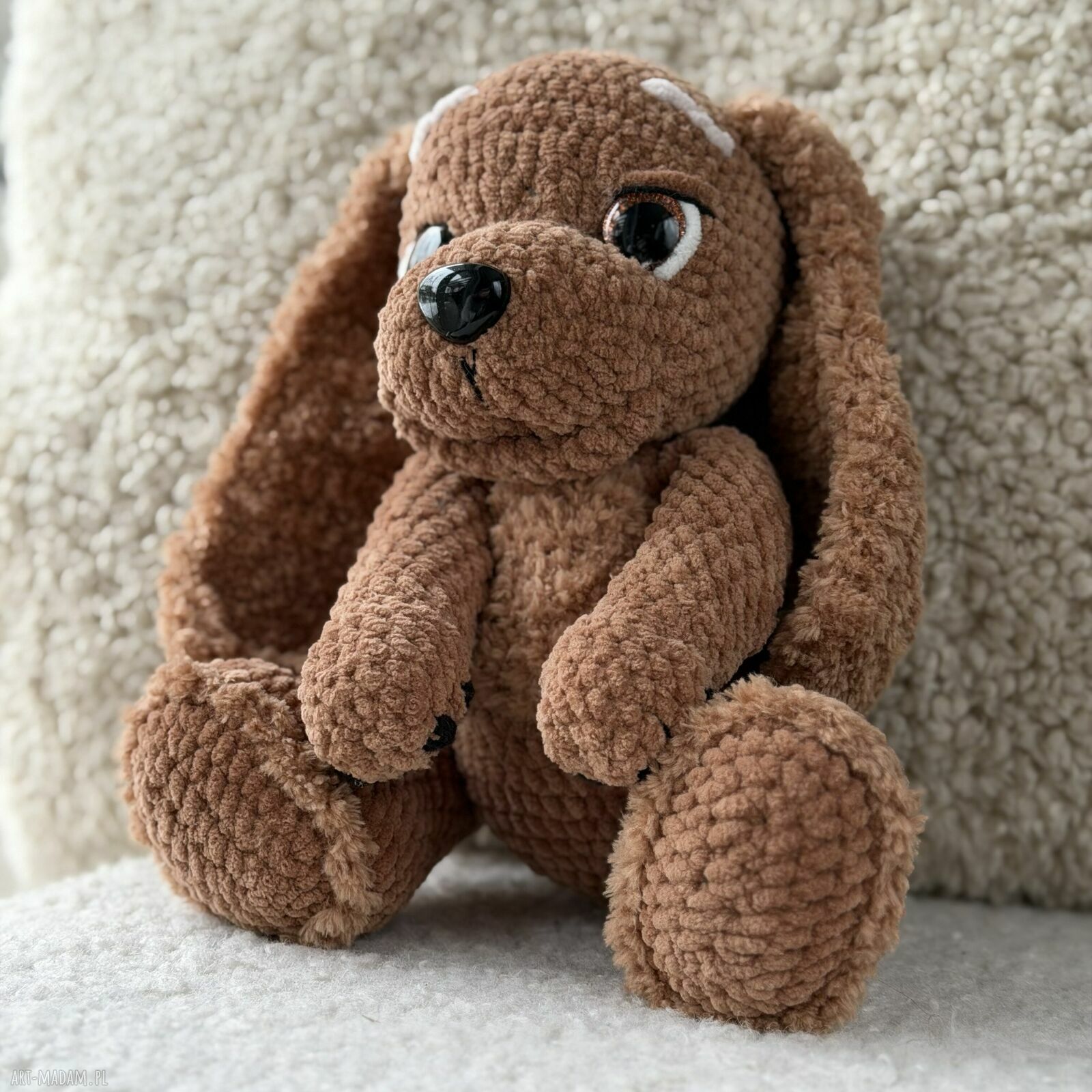 Bajkowy piesek Bruno - ręcznie robiona przytulanka 30 cm