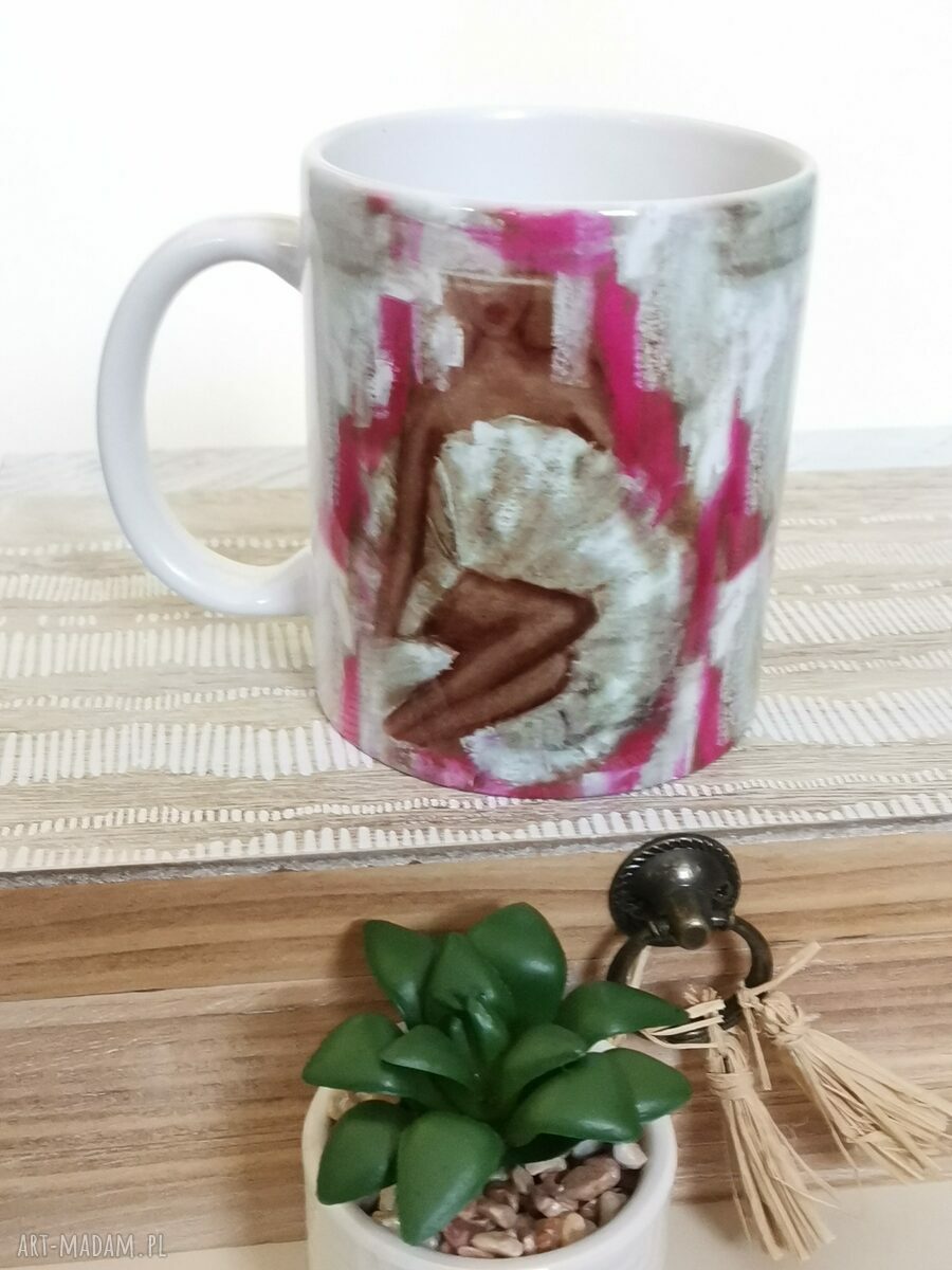 Kubek Balerina 1 - obraz na porcelanie 330 ml (rękodzieło Margo art)
