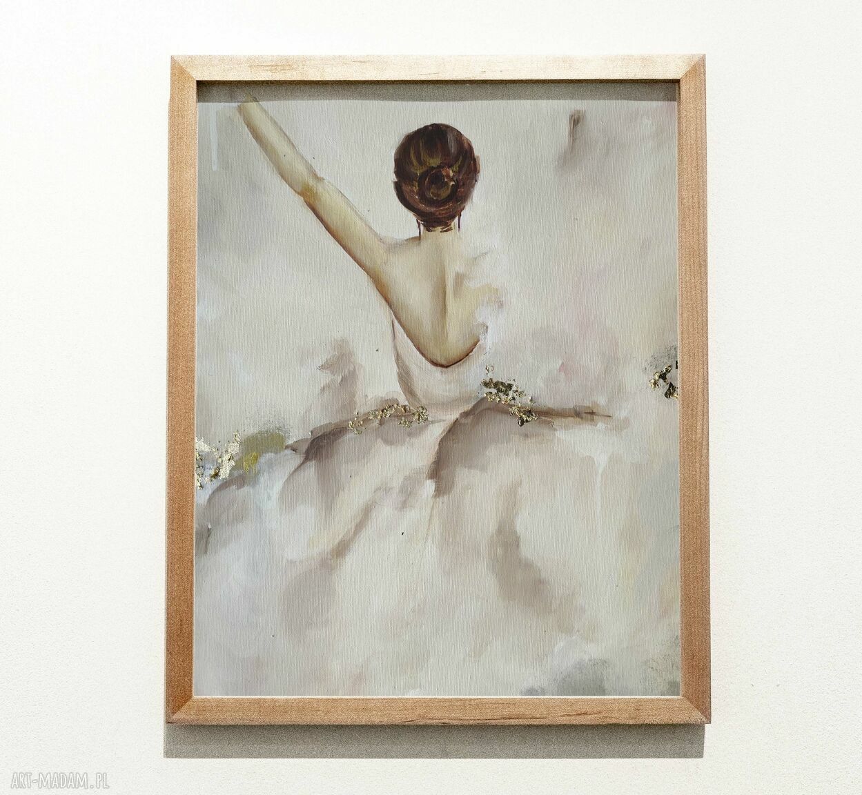 Balerina - ręcznie malowany obraz olejny 40x50 cm do pokoju dziewczynki
