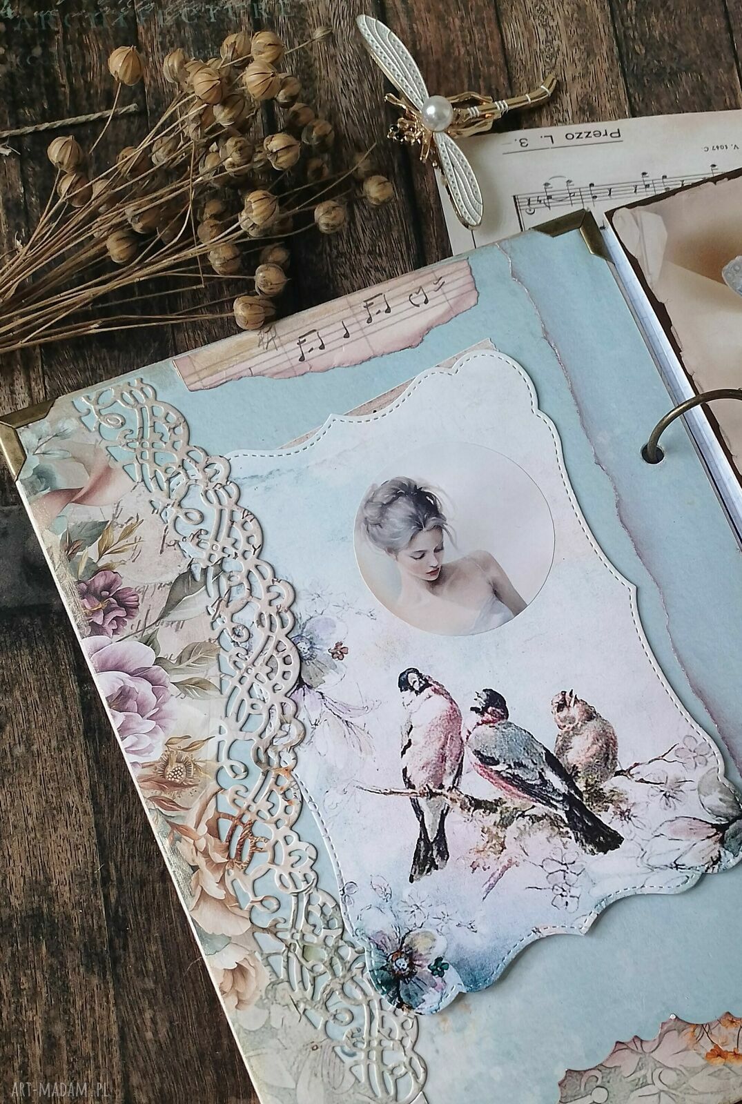 Balerina - romantyczny notes A5 w stylu vintage