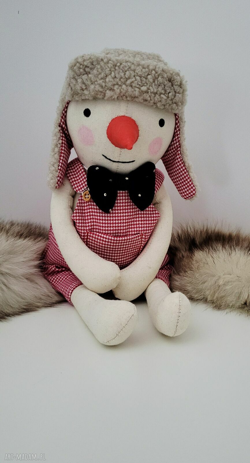Bałwanek 43 cm - maskotka przytulanka z personalizacją, ręcznie wykonana