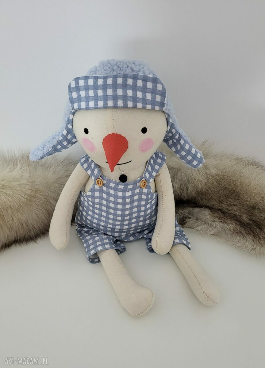 Bałwanek 43 cm - maskotka przytulanka z personalizacją (ręcznie wykonana)