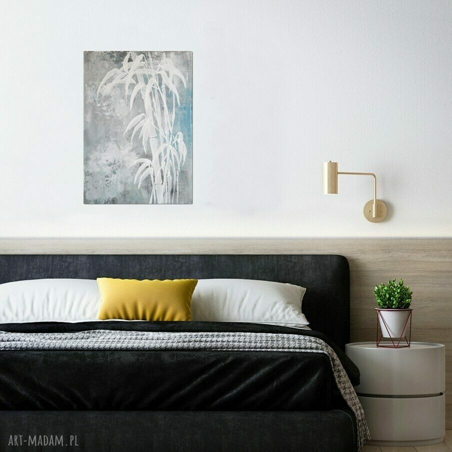 Bambusy /2/ - obraz ręcznie malowany na płótnie (akryl), 50x70