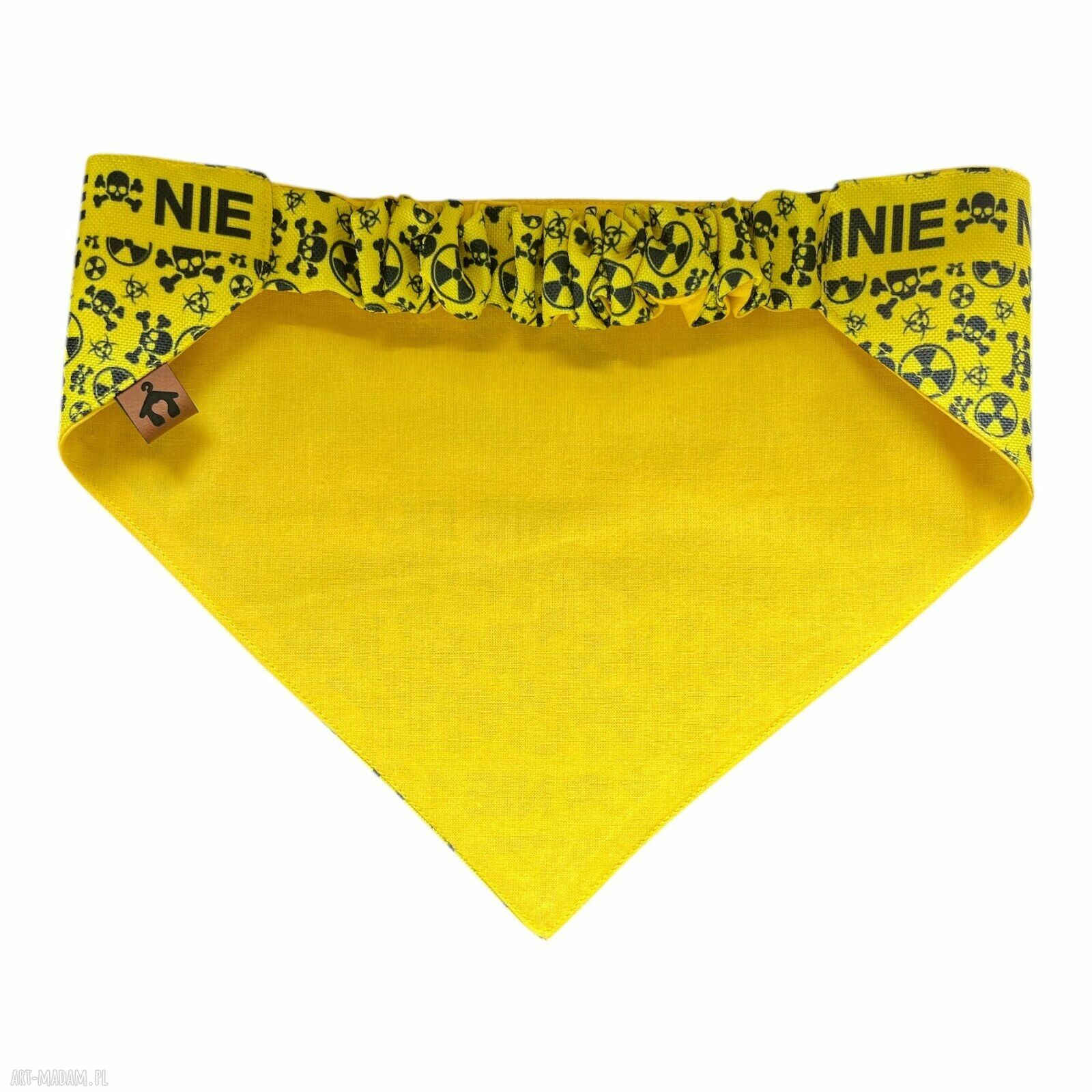 Bandana ostrzegawcza dla psa na gumce - rozmiar L 48-54 cm „Nie podchodź / Nie dotykaj”