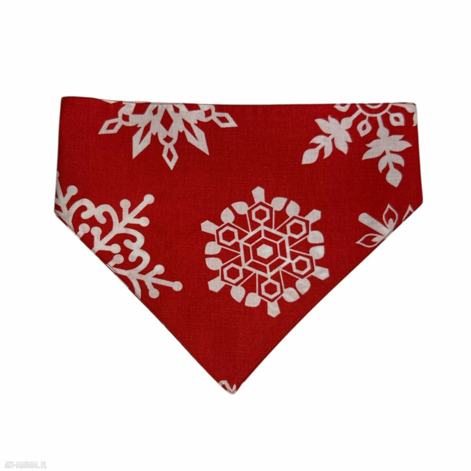 Świąteczna bandana dla psa na gumce - rozmiar L/XL 54-60 cm