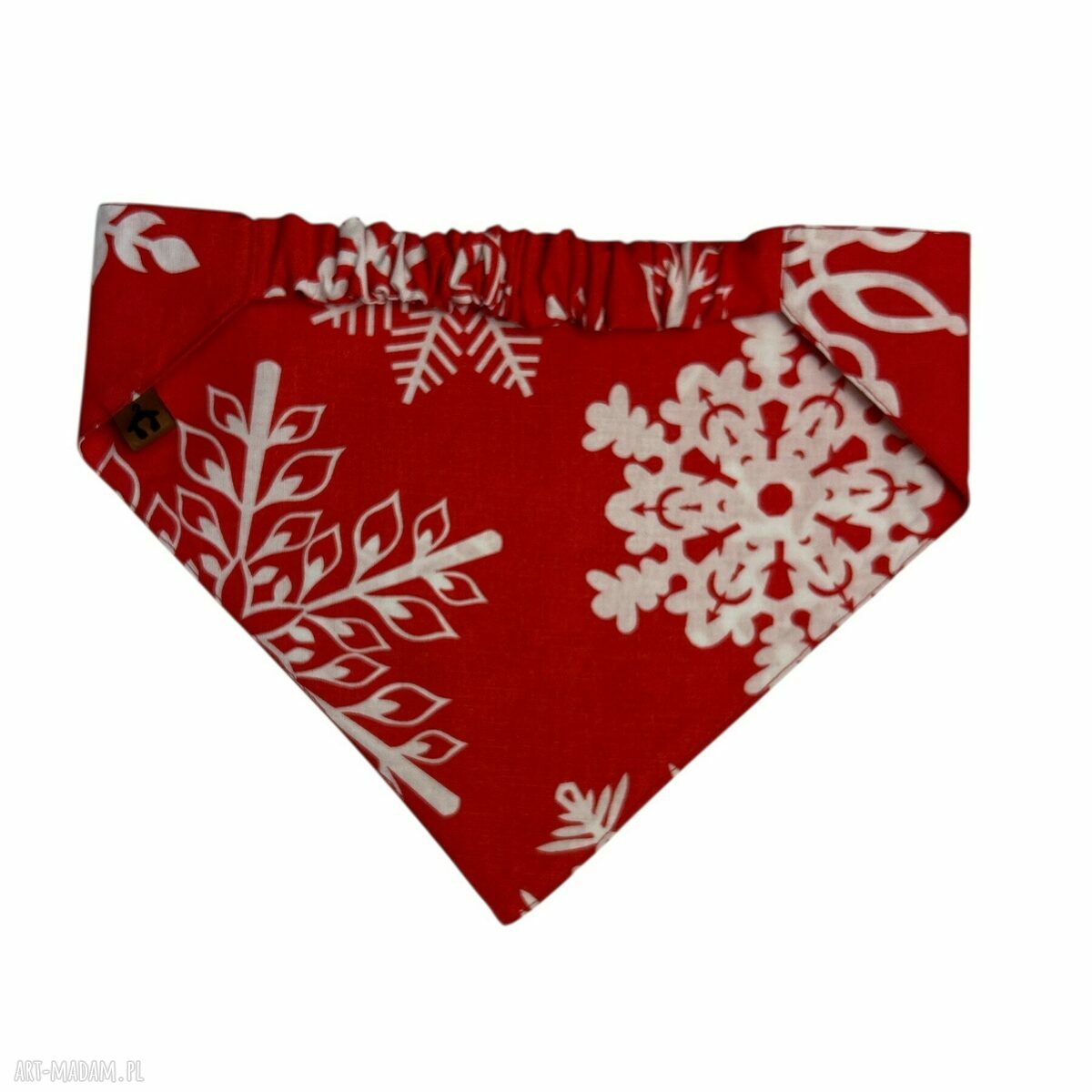 Świąteczna bandana dla psa na gumce - rozmiar L/XL 54-60 cm