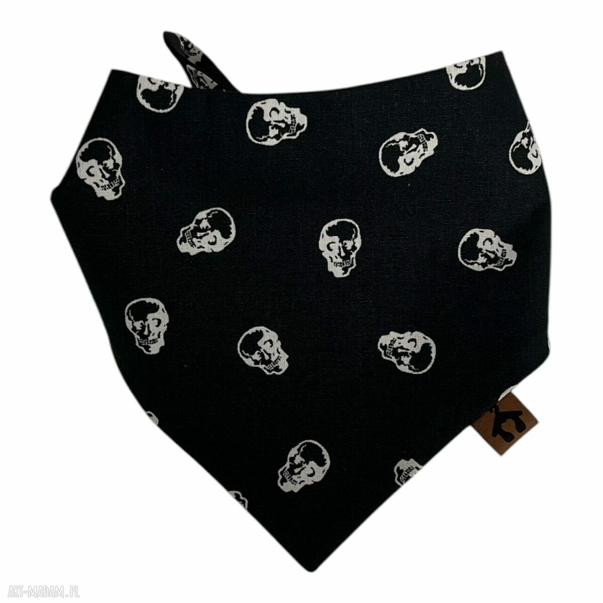 Bandana dla psa Skull Style - rozmiar S w białe czaszki
