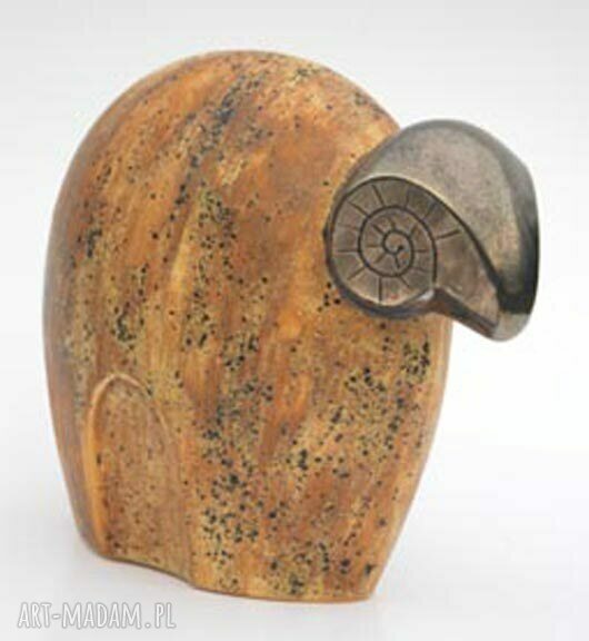 Baran buc - ręcznie wykonana figurka ceramiczna dekorowana szkliwami (19 cm)