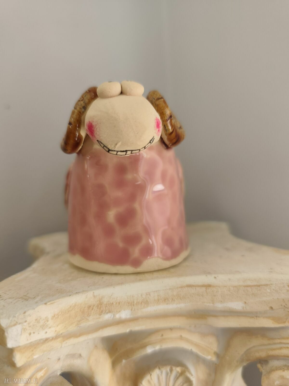 Baran ceramiczny - szkliwiony i dwukrotnie wypalany