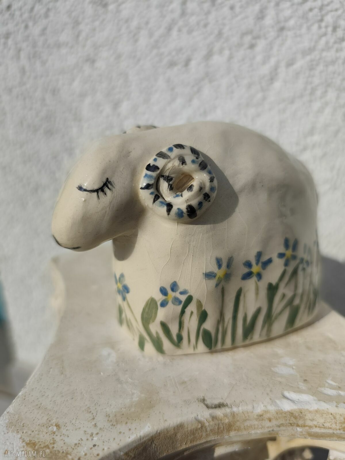 Baranek ceramiczny na Wielkanoc - rękodzieło Wolna Chwila