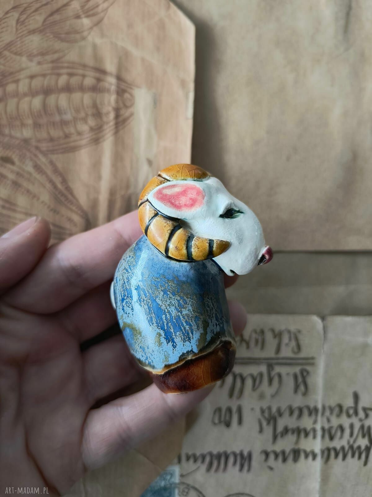 Baran - figurka z ceramiki handmade
