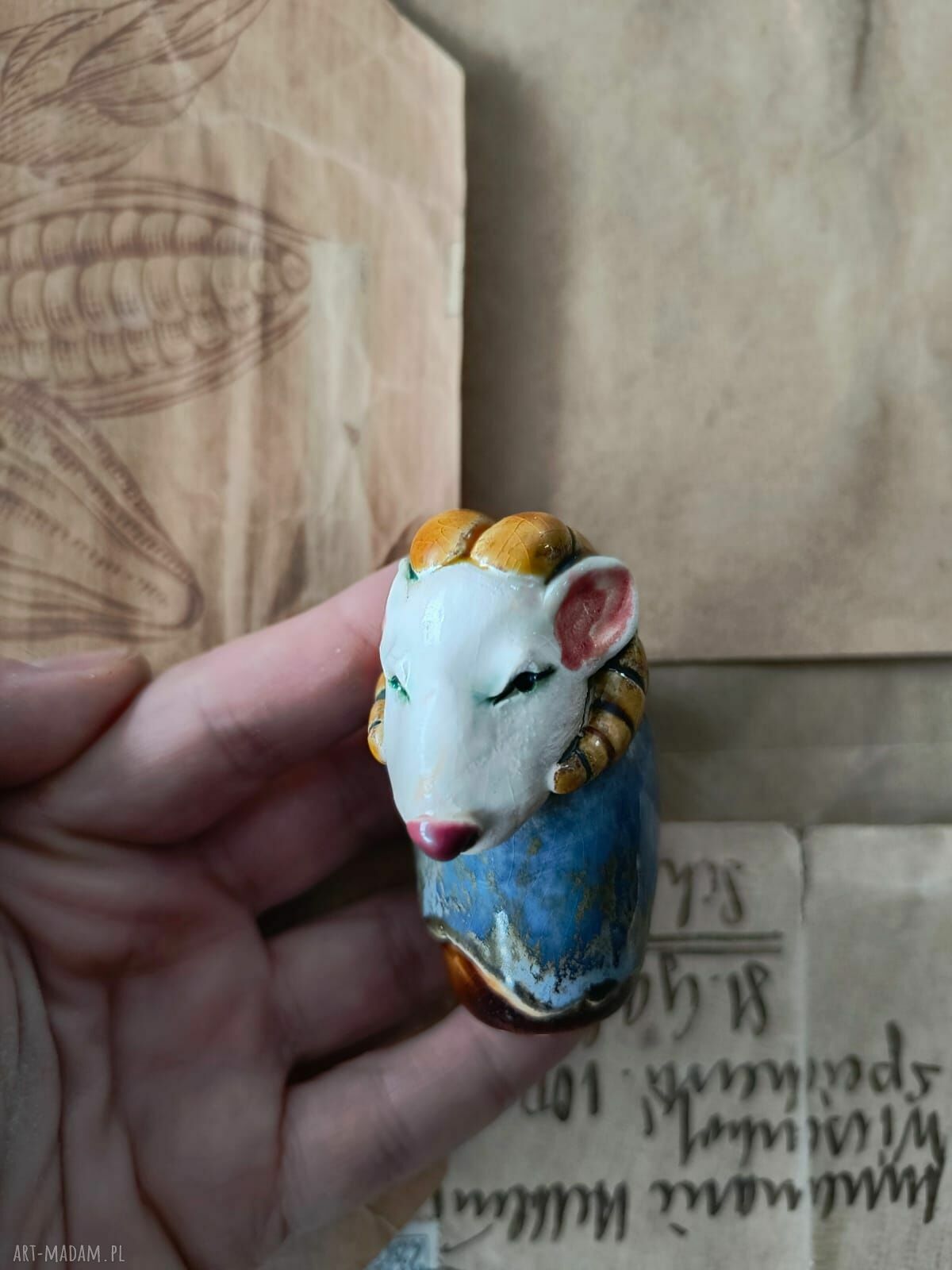 Baran - figurka z ceramiki handmade