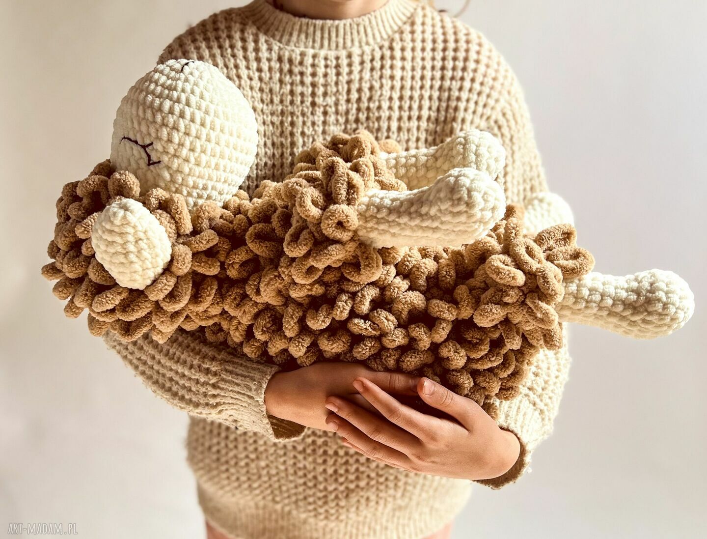 Baranek Bronek do przytulania - miękka przytulanka handmade