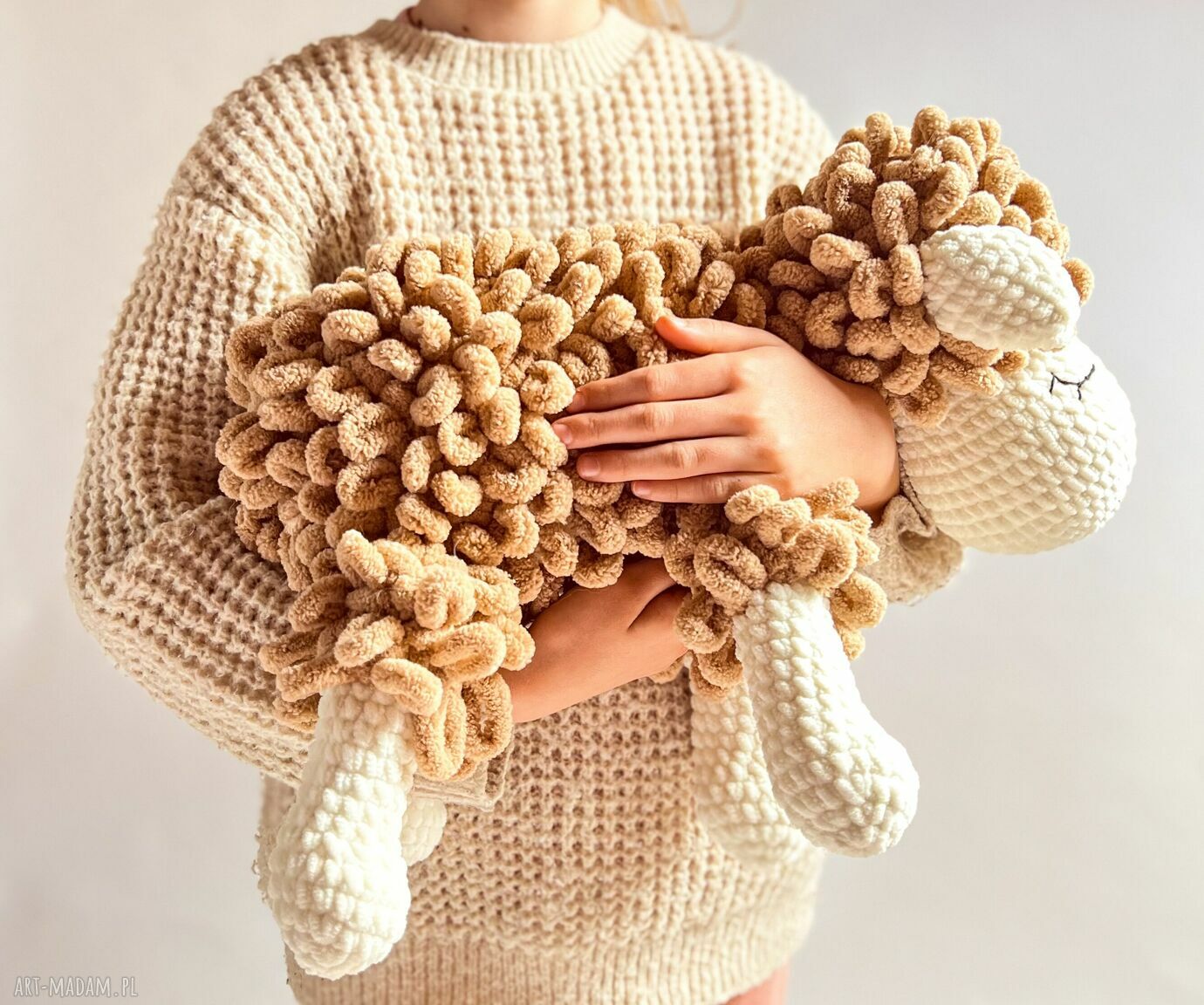 Baranek Bronek do przytulania - miękka przytulanka handmade