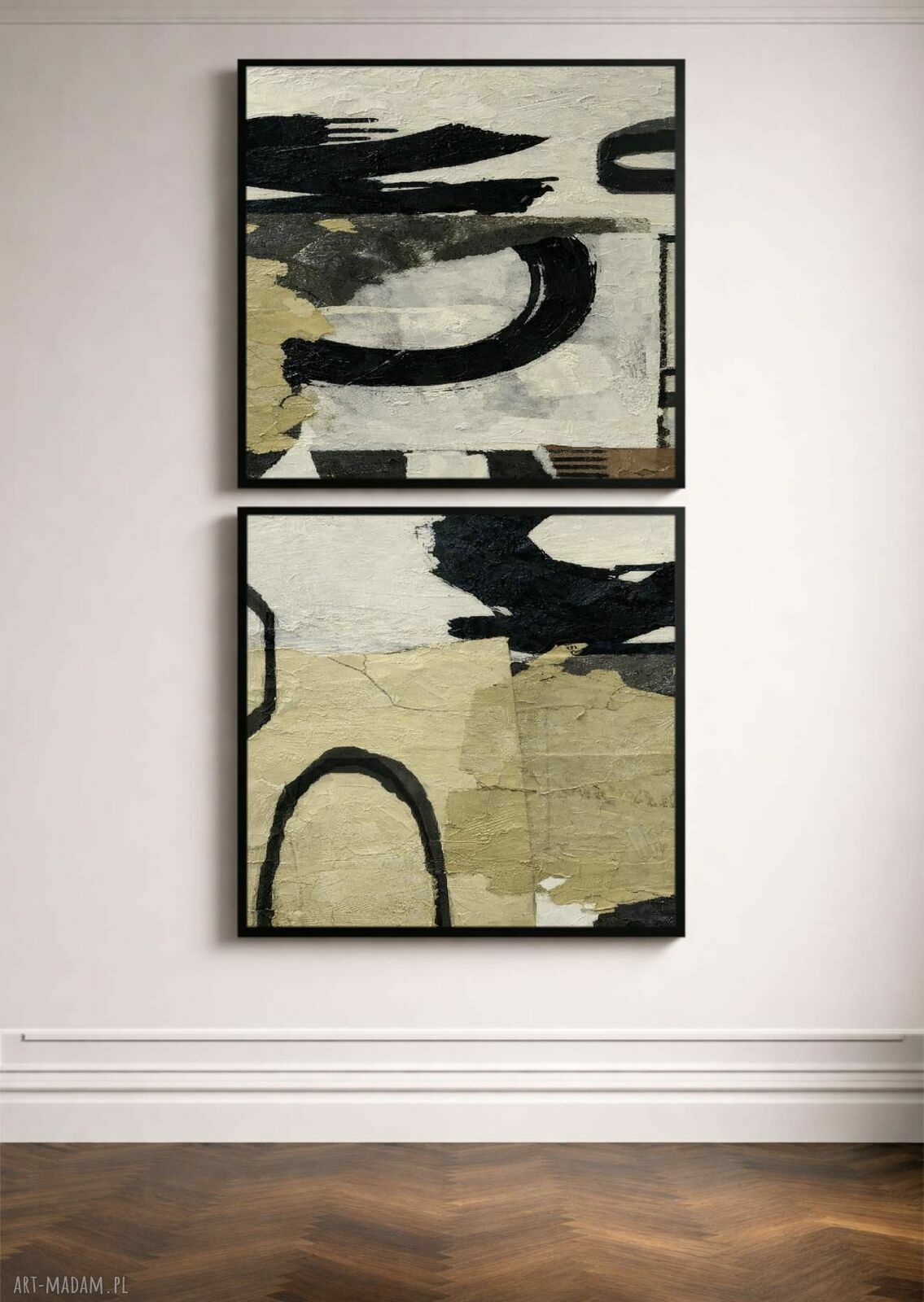Bardzo duży obraz na ścianę 120x240 cm - strukturalna abstrakcja Art and Texture
