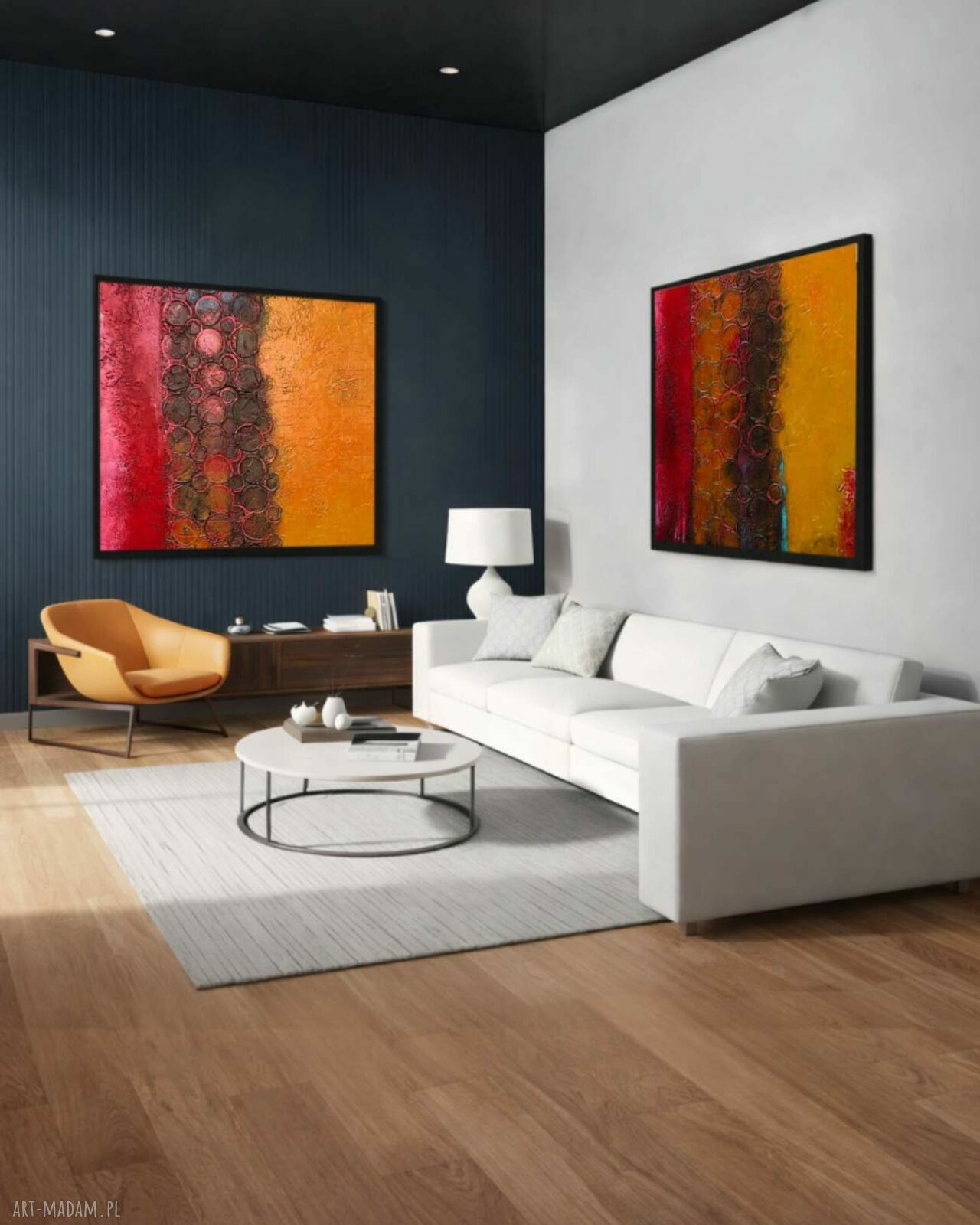 Duży obraz strukturalny 120x240 cm na antresolę i wysoką ścianę