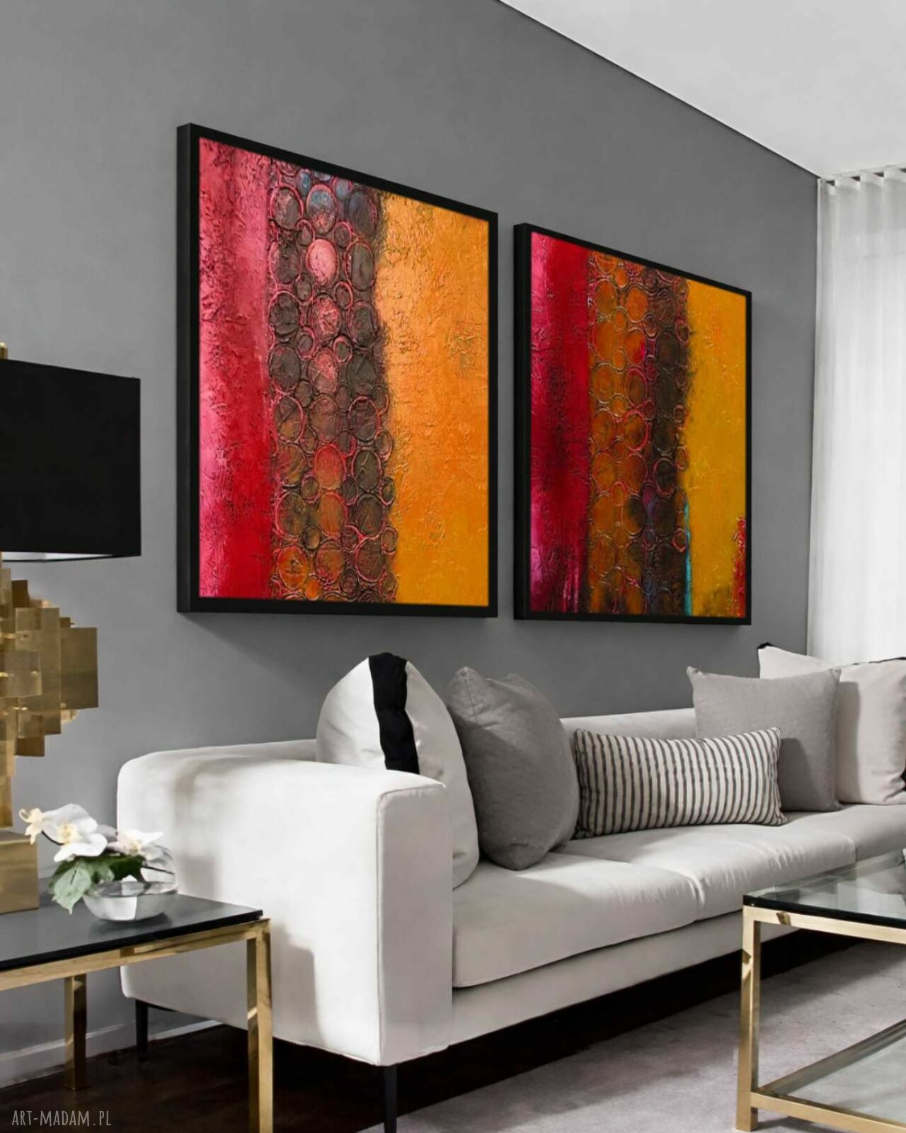 Duży obraz strukturalny 120x240 cm na antresolę i wysoką ścianę
