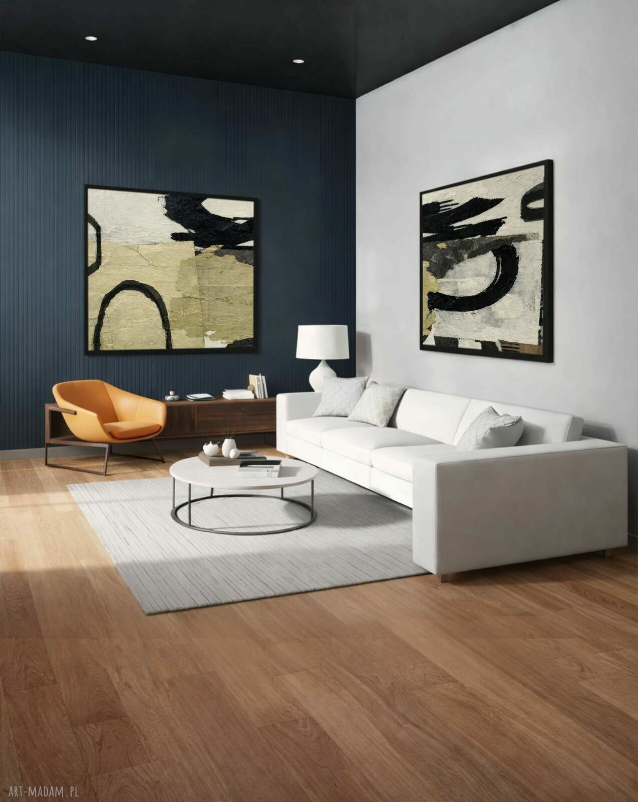 Bardzo duży obraz na ścianę 120x240 cm - strukturalna abstrakcja Art and Texture