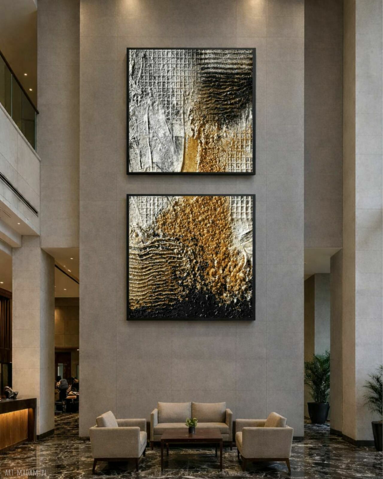 Bardzo duży obraz 120x240 cm na wysoką ścianę - strukturalna dekoracja