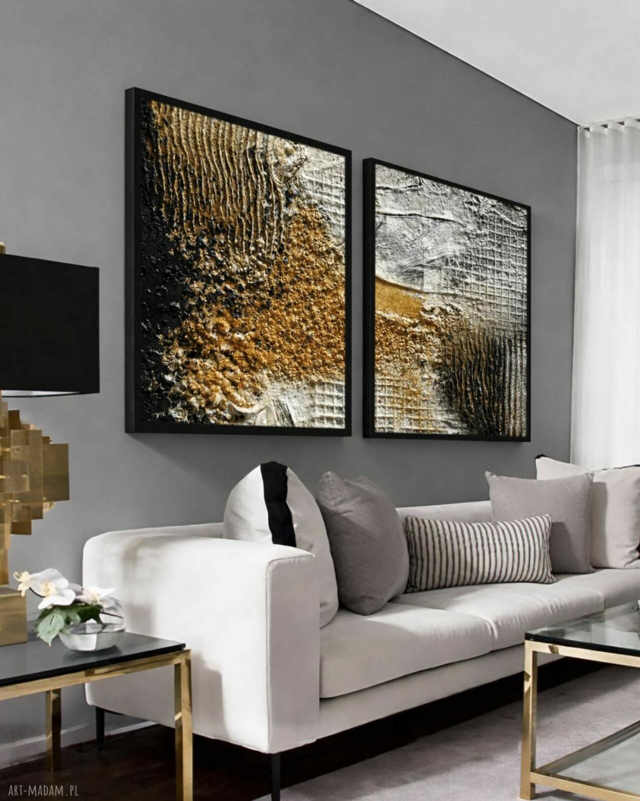Bardzo duży obraz 120x240 cm na wysoką ścianę - strukturalna dekoracja