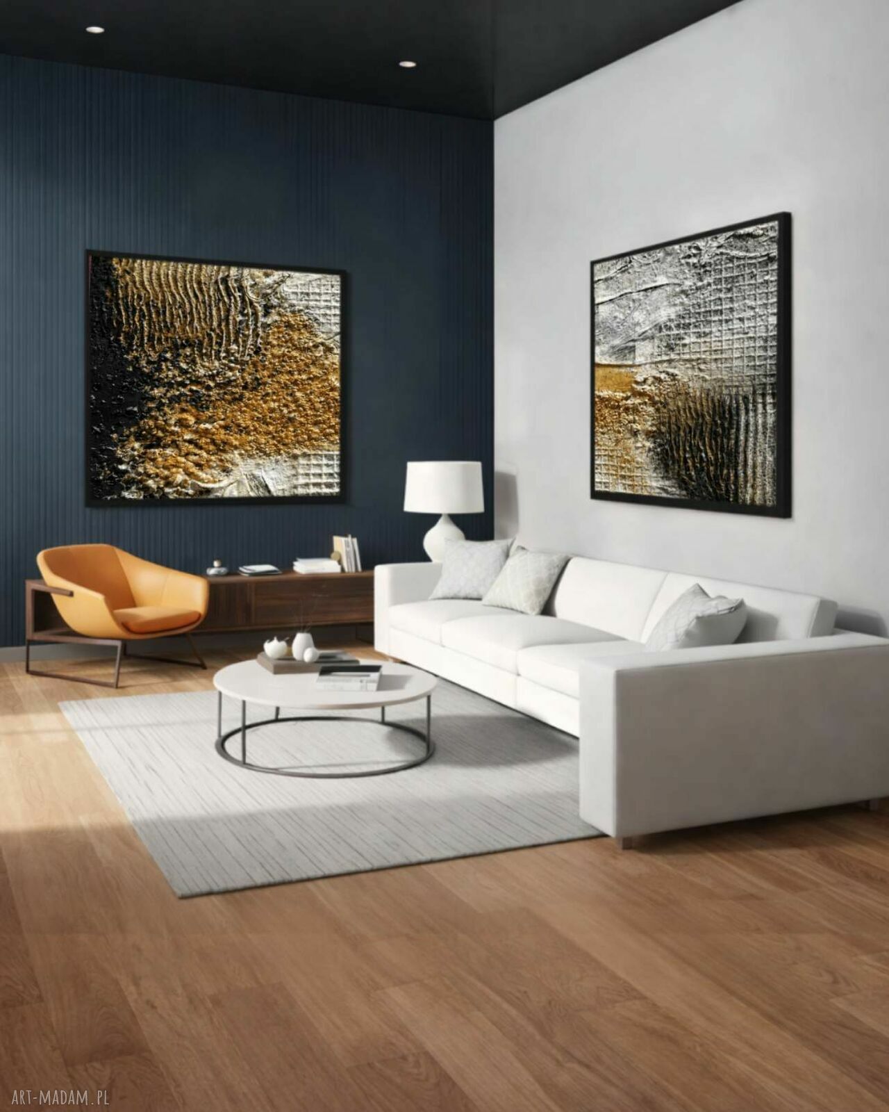 Bardzo duży obraz 120x240 cm na wysoką ścianę - strukturalna dekoracja