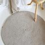 szare dywany gruby okrągły dywan bardzo pleciony jumbo